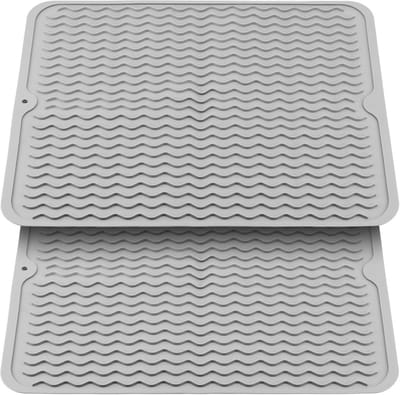Siliconen Afdruipmat 50 x 40 cm - Hittebestendig, Antislip, Perfect voor Keuken en Badkamer - 2 Stuks
