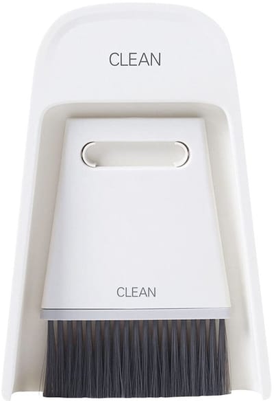 Dailygoods- Huishoudelijke Reinigingsset Mini - Bezem/Stofpan - Wisserkop - Voor Keuken/Eettafel - Lichtgewicht - Compact Ontwerp