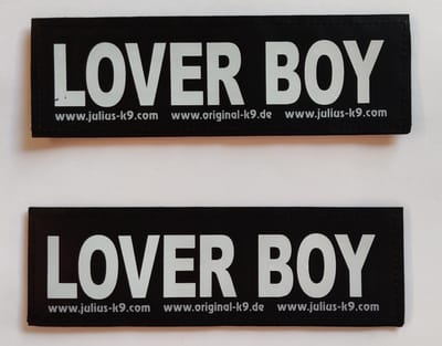 Julius K9 Tekstlabel – Loverboy groot