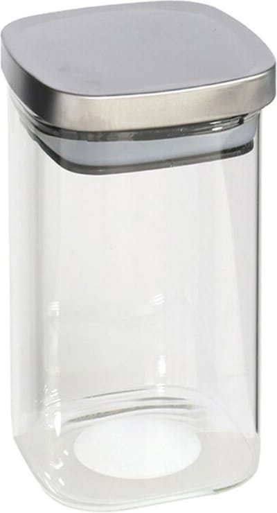 Gerimport Voedsel/etenswaren bewaren voorraadpot 1500ml glas en RVS deksel