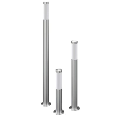 vidaXL 3-delige Tuinlampenset waterdicht roestvrij staal