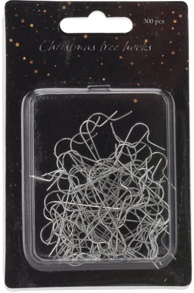 Christmas Decoration kerstbalhaakjes - 300x - zilver - 3,5