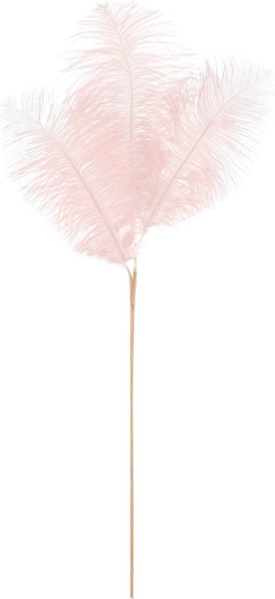 Dekoratief | Deco tak m/veren, roze, 70cm | A229086