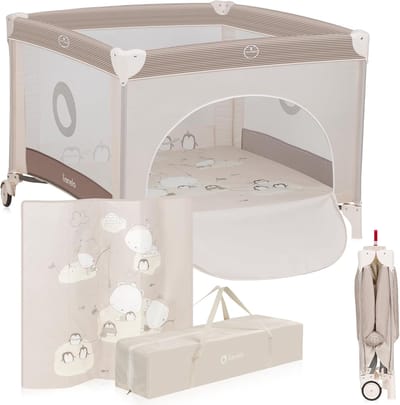 Opvouwbare Speelbox en Babybed voor Kinderen tot 15kg - Ademend Gaas, Ritsopening, Kwaliteitsmatras, Gemakkelijk Transporteerbaar