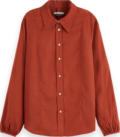Scotch & Soda VISCOSE JACQUARD SHIRT Dames Blouse - Maat 36