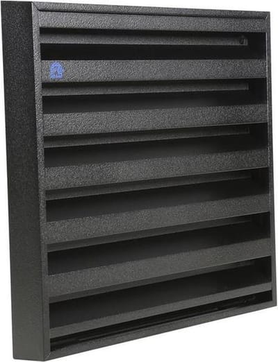 OPBOUWMUURROOSTER MET GAAS 431 (225X225) RAL 9005 ZWART