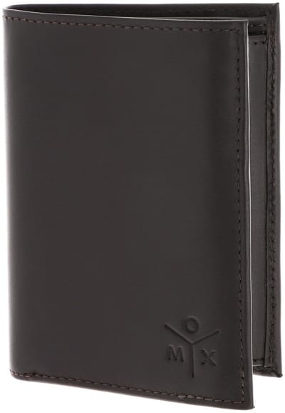 oxmox Leren portemonnee Leather RFID Protect Kombibörse Ox 2.0 Embossed Brown donkerbruin