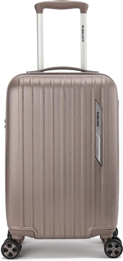 Decent PARADISO Handbagage koffer 55x35x20 cm- Handbagage trolley 35 liter- Lichtgewicht koffer - Reiskoffer - Veilig TSA Cijferslot – Spinner handbagage 55 cm - Champagne