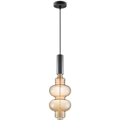 Home sweet home hanglamp Saga zwart Diabolo - amber