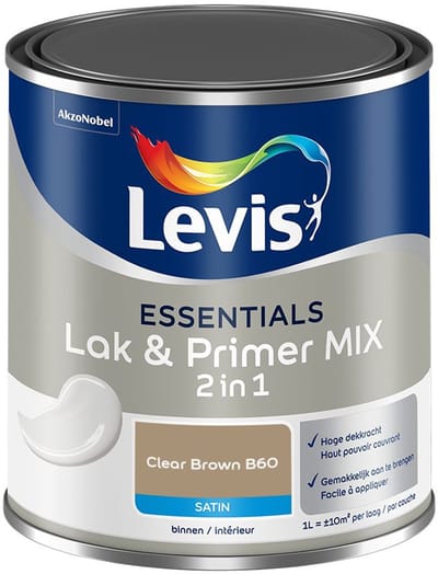 Levis - Essentials Lak & Primer Mix - Clear Brown B60 - Mengverf - 1 L