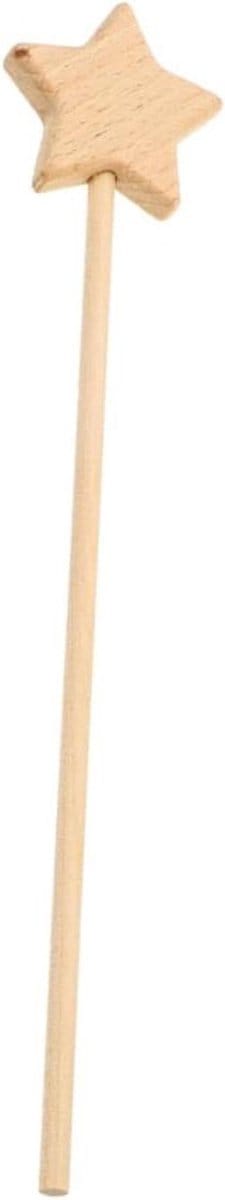 Houten Toverstaf - Feeënstok Prinsesstaf - Creatief Knutselen - Onbewerkt Hout - 18 cm - Khaki