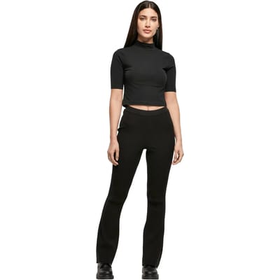 Urban Classics - Rib Knit Bootcut Legging - 5XL - Zwart