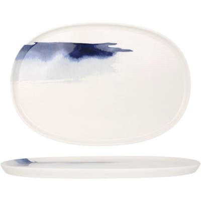 Bonna Serveerschaal - Blue Wave - Porselein - 34 cm - set van 2