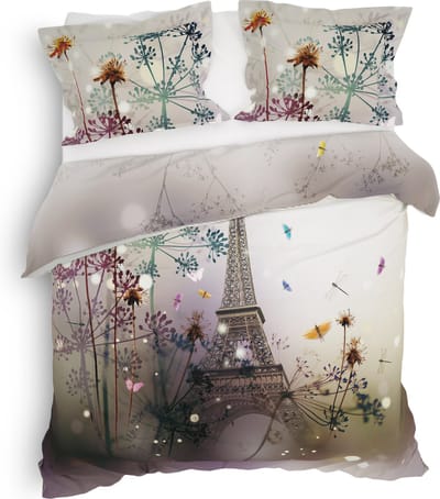 Heckett & Lane Aimy Dekbedovertrek - Tweepersoons - 200x200/220 cm - White/Grey