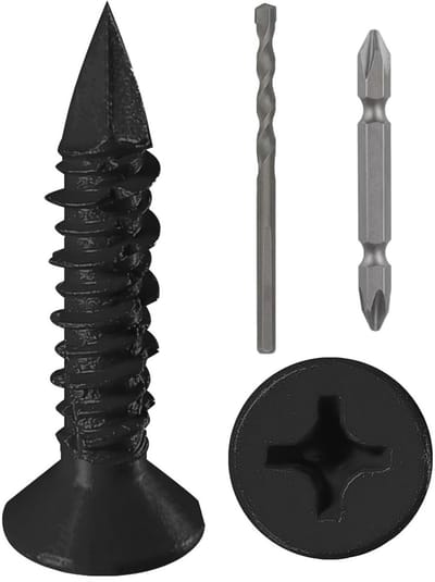 Zwarte Betonschroefanker 1/4 inch x 1-1/4 inch voor Verankering aan Metselwerk - 30 Stuks