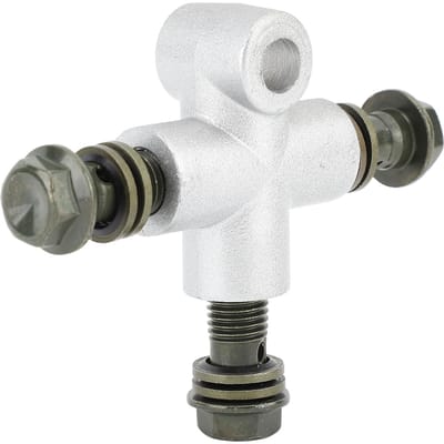 Raccord en T pour frein hydraulique avant ATV Raccord de ligne de frein 3 voies Adaptateur banjo Raccord en T pour ATV UTV MINI MOTO GO Kart white