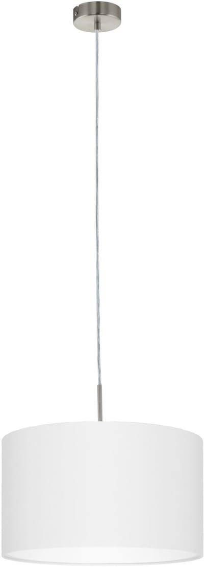 EGLO Pasteri - Hanglamp - 1 Lichts - Ø38 cm - Nikkel-Mat - Wit