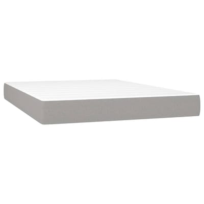 vidaXL Pocketveringmatras medium full 137x190x20 cm stof lichtgrijs