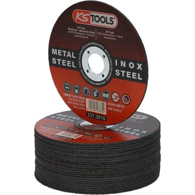 KS Tools 337.2010 Doorslijpschijf recht 100 mm 25 stuk(s)