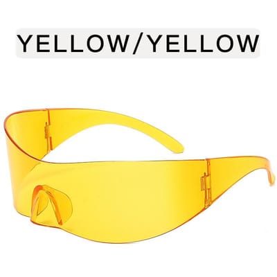 Lunettes de Soleil Femme Sens de la Technologie Future Punk Hip Hop Élégantes Designer Lunettes de Soleil Coupe-Vent Cyclisme Lunettes de Soleil