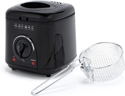 SNJY® Mini Airfryer - Airfryer Klein - Camping Airfryer - 1 Liter - 950W - Zwart