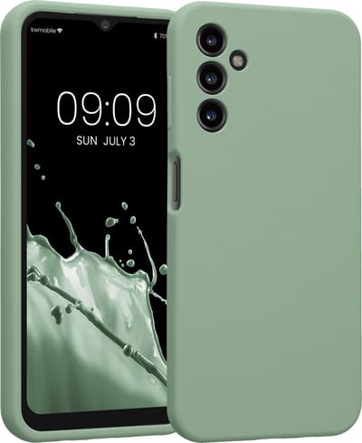 kwmobile telefoonhoesje geschikt voor Samsung Galaxy A14 5G - TPU backcover met siliconen coating - Smartphone case in vintage groen