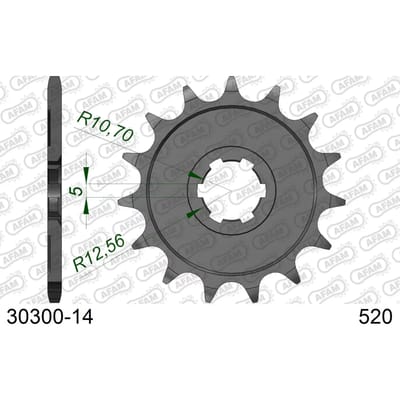 Stalen motortandwiel voor Afam 520 14 dents