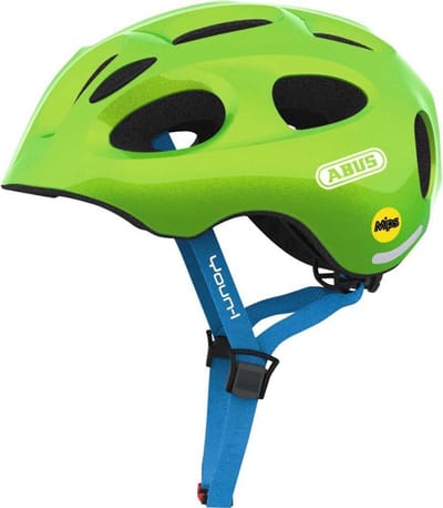 Fietshelm ABUS YOUN-I MIPS sparkling green M - 52-57 cm - groen - Geschikt voor gebruik op kinderfietsen - 280 g