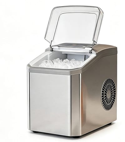 Ijsblokjesmachine voor thuis - Automatische ijsmaker - Snelle koelte bieden - Automatische reiniging - 1.3 liter capaciteit - Zilver