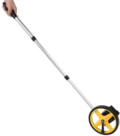 Dailygoods- Meetwiel Miniatuur - Draagbaar - Telescopisch - Aluminiumlegering + TPR-kunststof - Meetlengte 0-9999,9 m - Fout ≤ 0,5% - Afstandsmeter