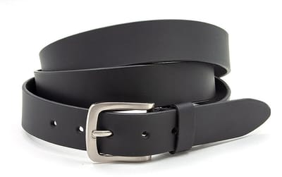 Zwarte basic riem voor dames - 3.5 cm breed - Leer - Basic riem - Casual - Maat 85