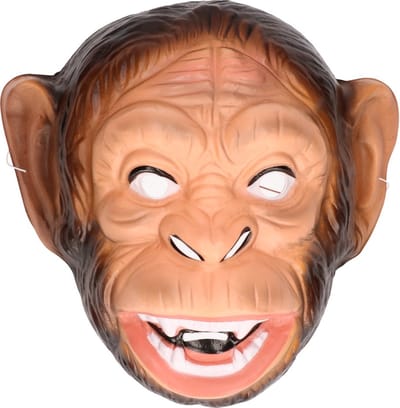Funny Fashion apen - aap - chimpansee - dieren verkleed masker - plastic - voor volwassenen