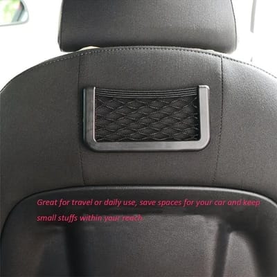 Auto Opbergtas Duurzaam 1 Stuk Auto Stoel Zijde Opberg Netzak met Elastisch Touw Voertuig Accessoires Organizer, Past op de Meeste Auto's 1pc gray