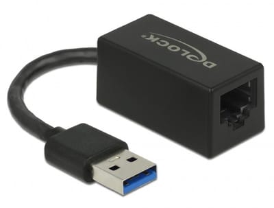 Delock USB Type-A Adapter to Gigabit LAN compact black