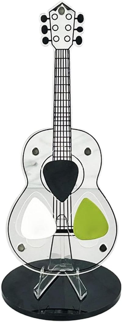 Plectrumhouder - Gitaar Plectrum Display - Muziek Opslag - Geen Montage Nodig - Houdt 3 Plectrums - Helder Acryl