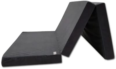 Opvouwbaar Logeermatras 180 x 65 x 7 cm – Schuim Matras, Compact, Draagbaar Reisbed voor Gasten, Camping en Thuisgebruik, grijs