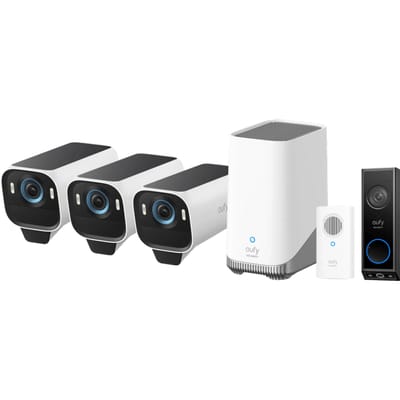 EufyCam S3 Pro 3-Pack + Video Doorbell E340 + Chime