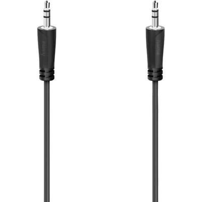 Hama 00205116 Jackplug Audio Aansluitkabel [1x Jackplug male 3,5 mm - 1x Jackplug male 3,5 mm] 5 m Zwart
