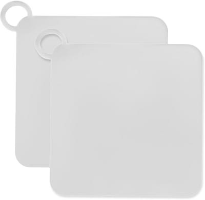 Doucheafvoerafdekking 2 stuks 15 cm vierkant siliconen afvoerstop voor douche wastafel toilet badkamer keuken (wit)