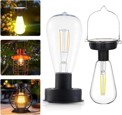 Buitenverlichting Solar Tuinlampen 2-Pack met Heldere LED Lampen voor Hangende Verlichting en Vervangingsonderdelen van 8 cm
