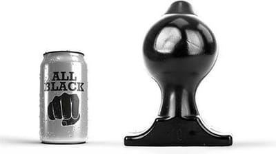 All Black - Big Boy Buttplug - 5 maten - Zwart