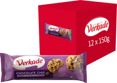 Verkade - Koek - Chocolate Chip Melk & Puur chocolade - 12 x 150 gram