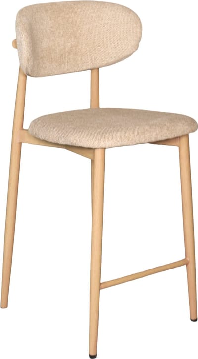 Barkruk Japandi bruin Reika lichtbruin minimalistische barstoel japanse stijl