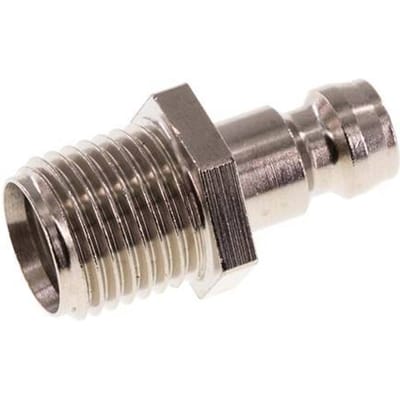 Messing DN 6 Tempereerkoppeling Insteeknippel G 1/4 inch Buitendraad Dubbele afsluiting