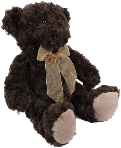 PIA Soft Toys - Pluche Knuffeldier - Beer - donkerbruin - zittend - 30 cm