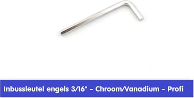 INBUSSLEUTEL 3/16" ENGELSE MAAT - CHROOM VANADIUM - 4,7625 MM - STIFTSLEUTEL - DUITSE KWALITEIT - ATHLET