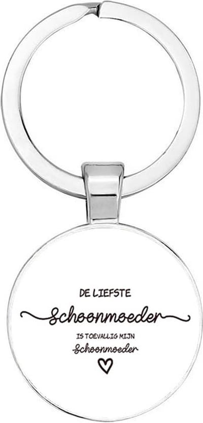 Akyol - De liefste schoonmoeder Sleutelhanger - liefde - de liefste schoonmoeder - familielid - cadeautje voor schoonmoeder - familie - beste ooit - cadeau - verjaardag - kado - geschenk - gift - verrassing - liefste ooit - moederdag - 2,5 x 2,5 CM