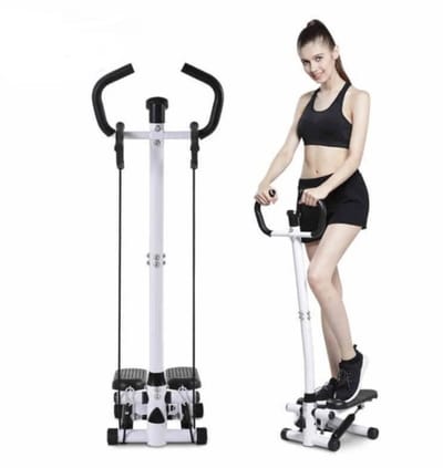 Linkforu - Compacte Stepper Met Weerstandsbanden - Full Body Training - Cardio Fitness - Thuis Sportapparaat - Ruimtebesparend