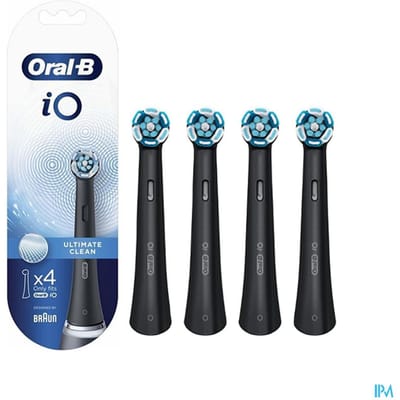 Oral-B iO Series Ultimate Clean Zwart - Originele opzetborstels - CrissCross borstelharen - 4 Stuks