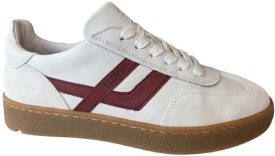 LLoyd Brava Sneakers Wit met Rood Leer Dames - Wit/Rood - 38